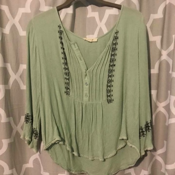 Flowy top, seafoam green/teal - Picture 1 of 1
